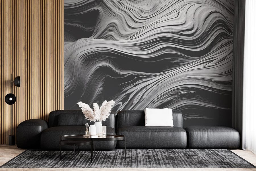 Texturas fluidas em tons monocromáticos