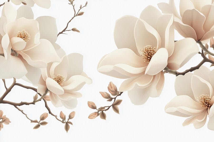 Flores elegantes em ramos graciosos.