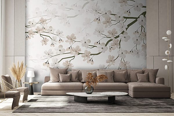 White flowers on a branch