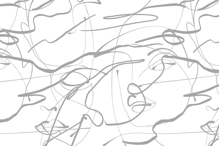 Fundo branco com linhas cinzentas