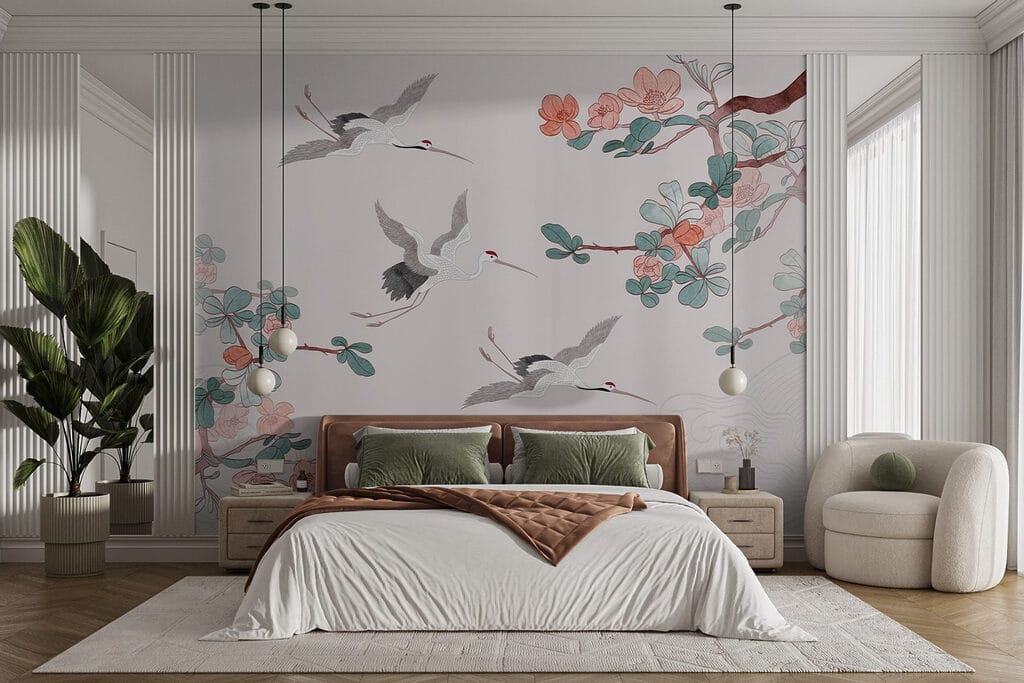 Group of birds flying in the air