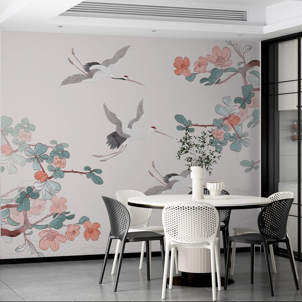 Group of birds flying in the air