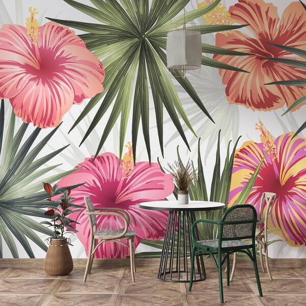 Vibração floral em verdes tropicais Vibração floral em verdes tropicais