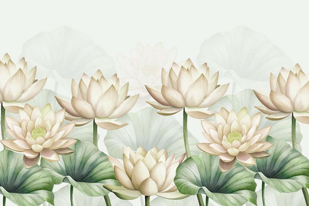 Grupo de flores brancas com folhas verdes Grupo de flores brancas com folhas verdes