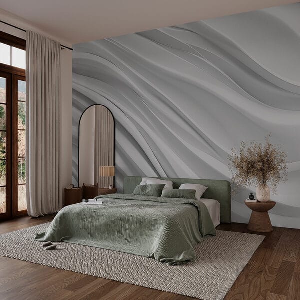 Fundo branco com linhas onduladas Fundo branco com linhas onduladas