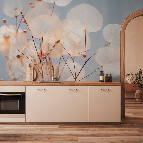 Delicate leaves gently swaying in light