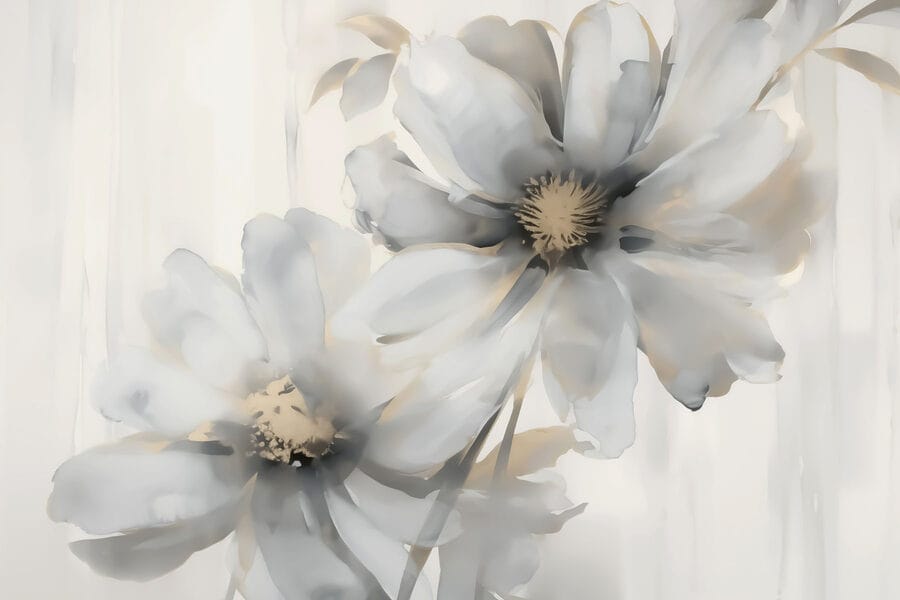 Flores delicadas em tons suaves