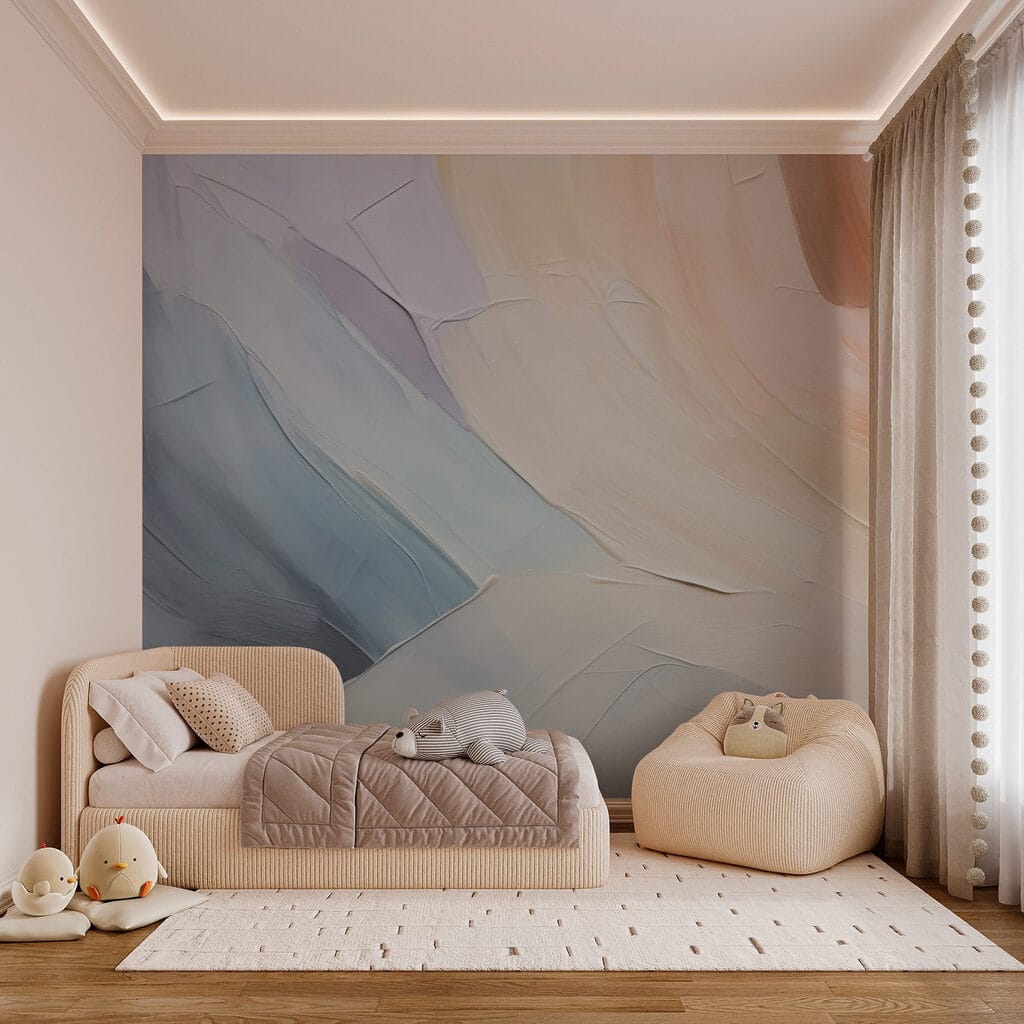 Abstract waves in soft colors