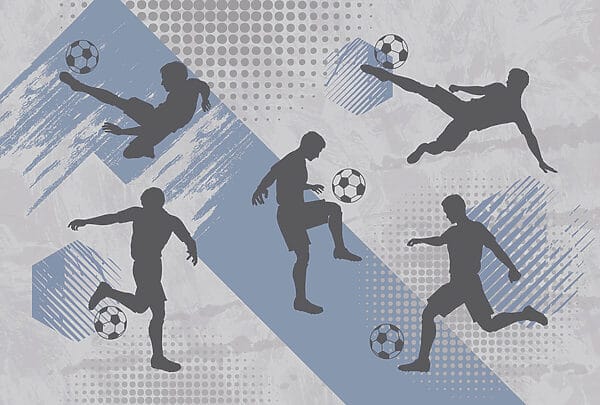 Grupo de homens a jogar futebol Grupo de homens a jogar futebol