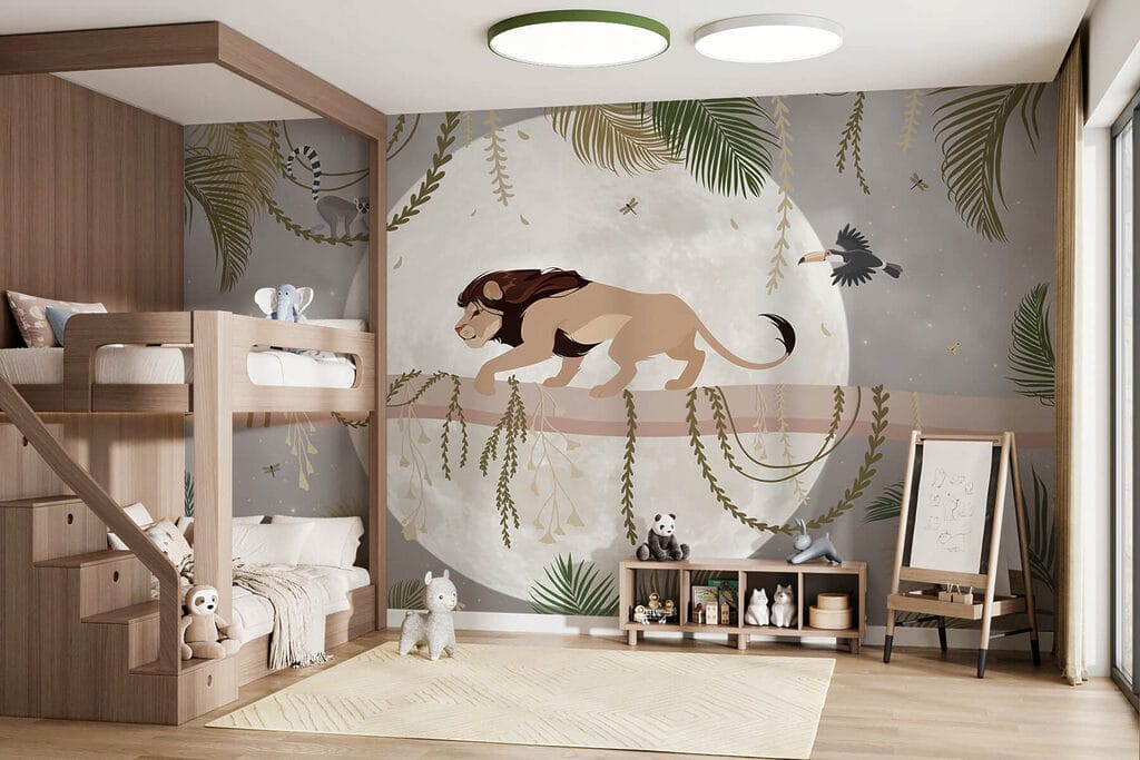 Lion on a tree branch Lion on a tree branch