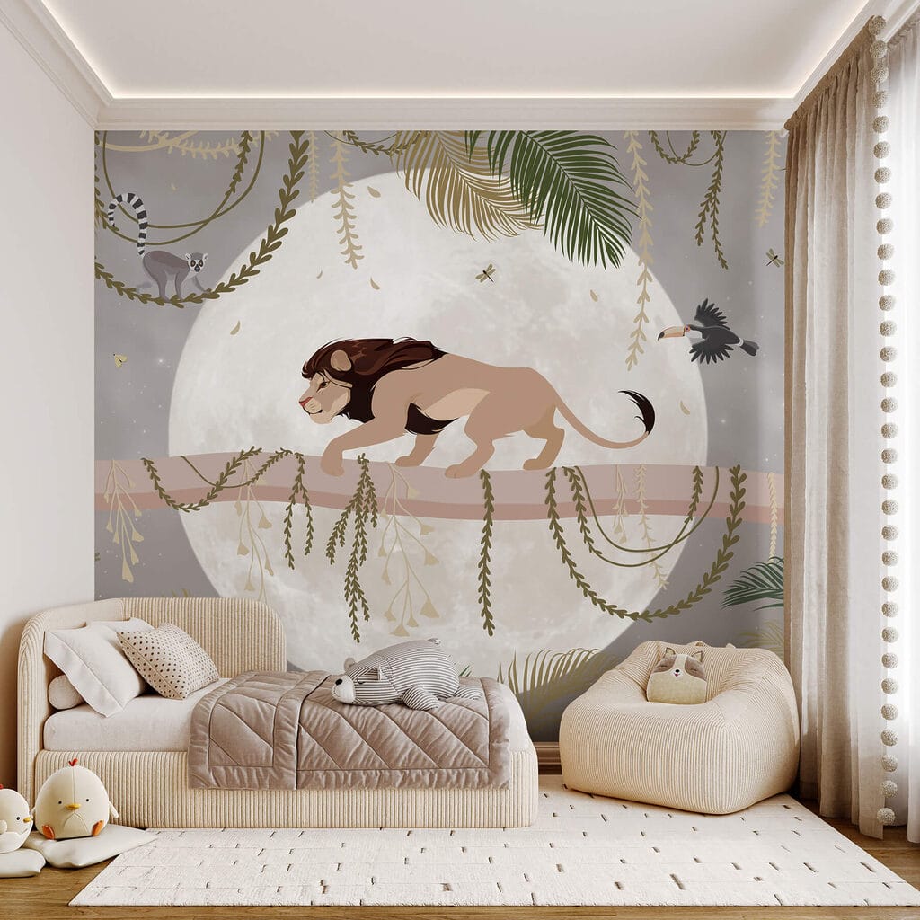 Lion on a tree branch Lion on a tree branch