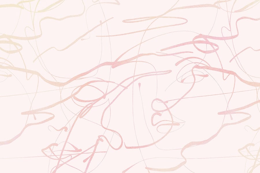 Linhas cor-de-rosa sobre um fundo branco