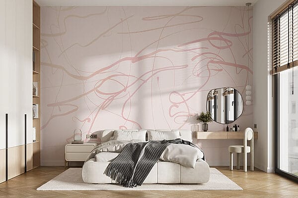 Linhas cor-de-rosa sobre um fundo branco Linhas cor-de-rosa sobre um fundo branco