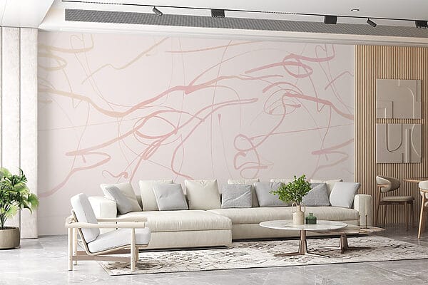 Linhas cor-de-rosa sobre um fundo branco Linhas cor-de-rosa sobre um fundo branco
