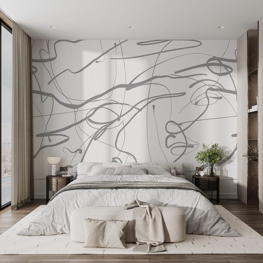 Fundo branco com linhas cinzentas