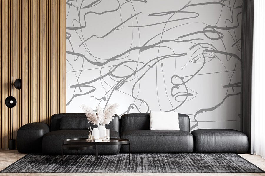 Fundo branco com linhas cinzentas