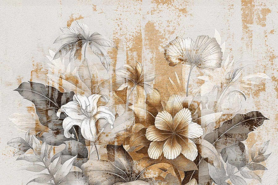 Design floral elegante com tons suaves