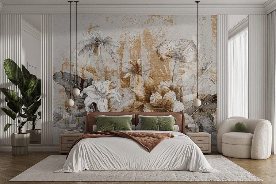 Design floral elegante com tons suaves