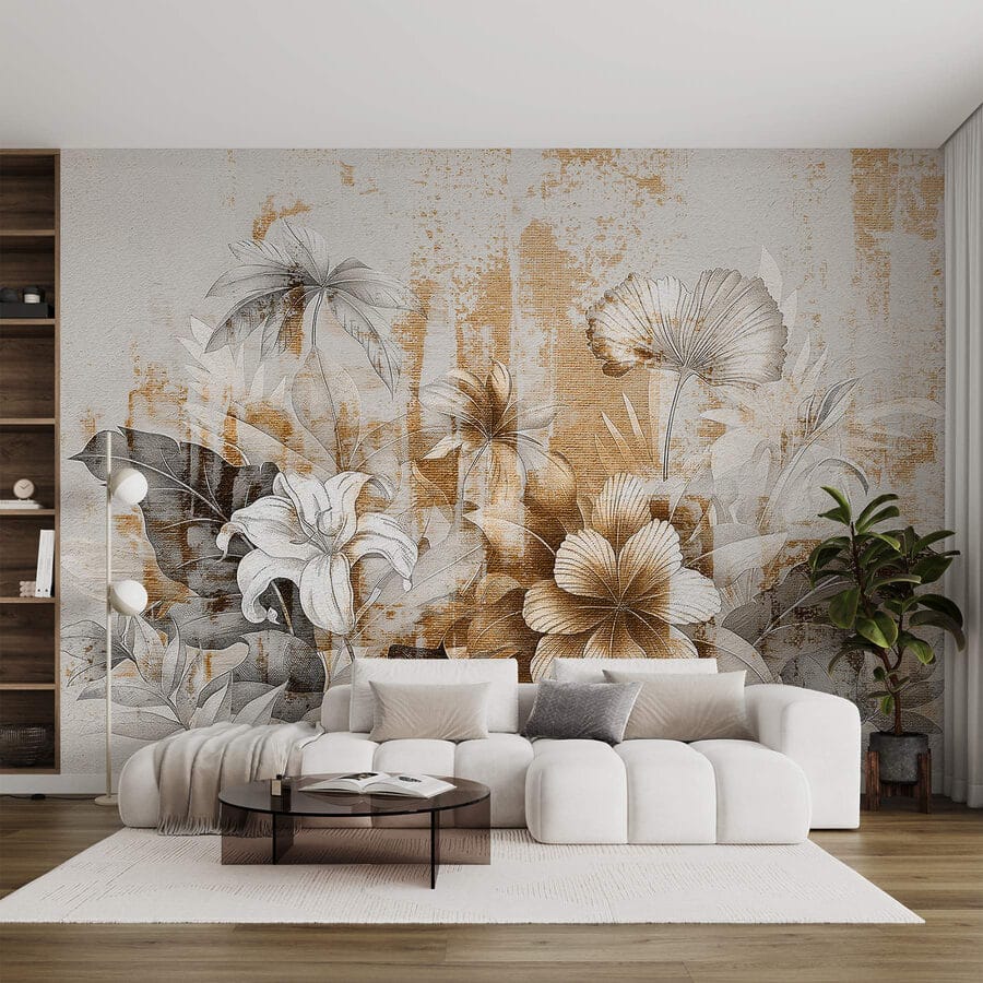 Design floral elegante com tons suaves