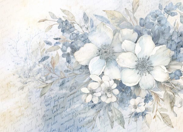 Pintura de flores e folhas Pintura de flores e folhas