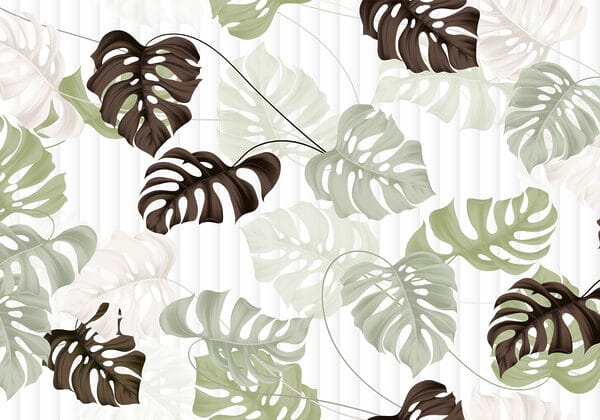 Padrão de folhas sobre um fundo branco Padrão de folhas sobre um fundo branco