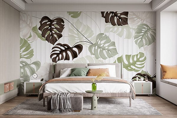 Padrão de folhas sobre um fundo branco Padrão de folhas sobre um fundo branco
