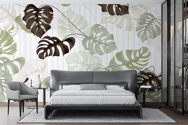 Padrão de folhas sobre um fundo branco Padrão de folhas sobre um fundo branco
