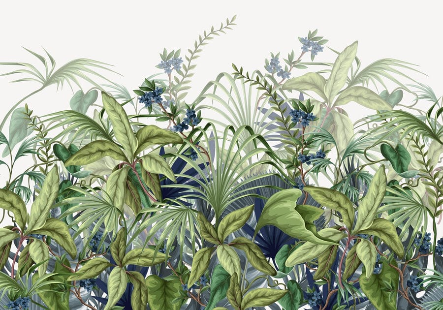 Vegetação luxuriante em exposição vibrante