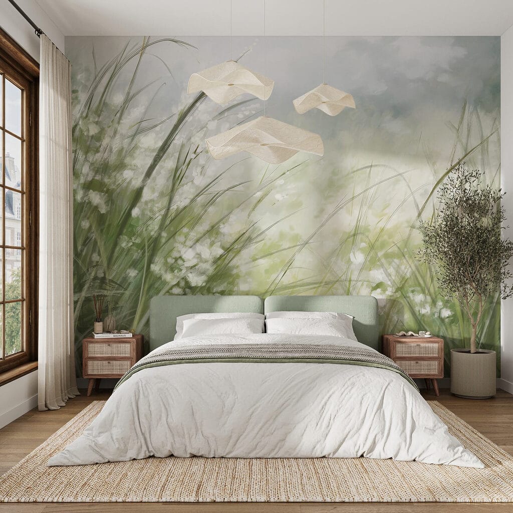 Painting of a field of grass Painting of a field of grass