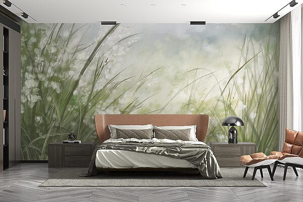 Pintura de um campo de relva Pintura de um campo de relva
