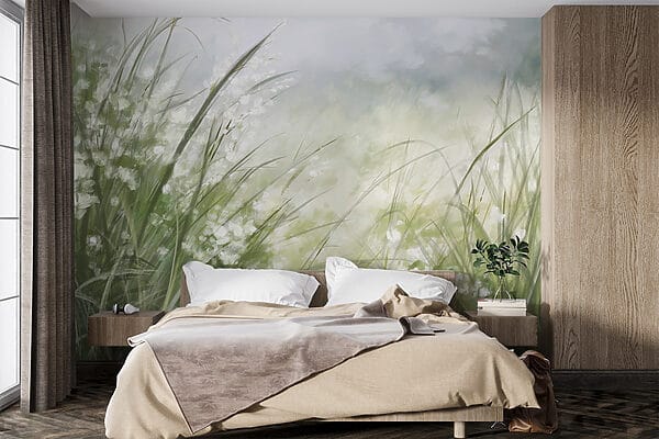 Pintura de um campo de relva Pintura de um campo de relva