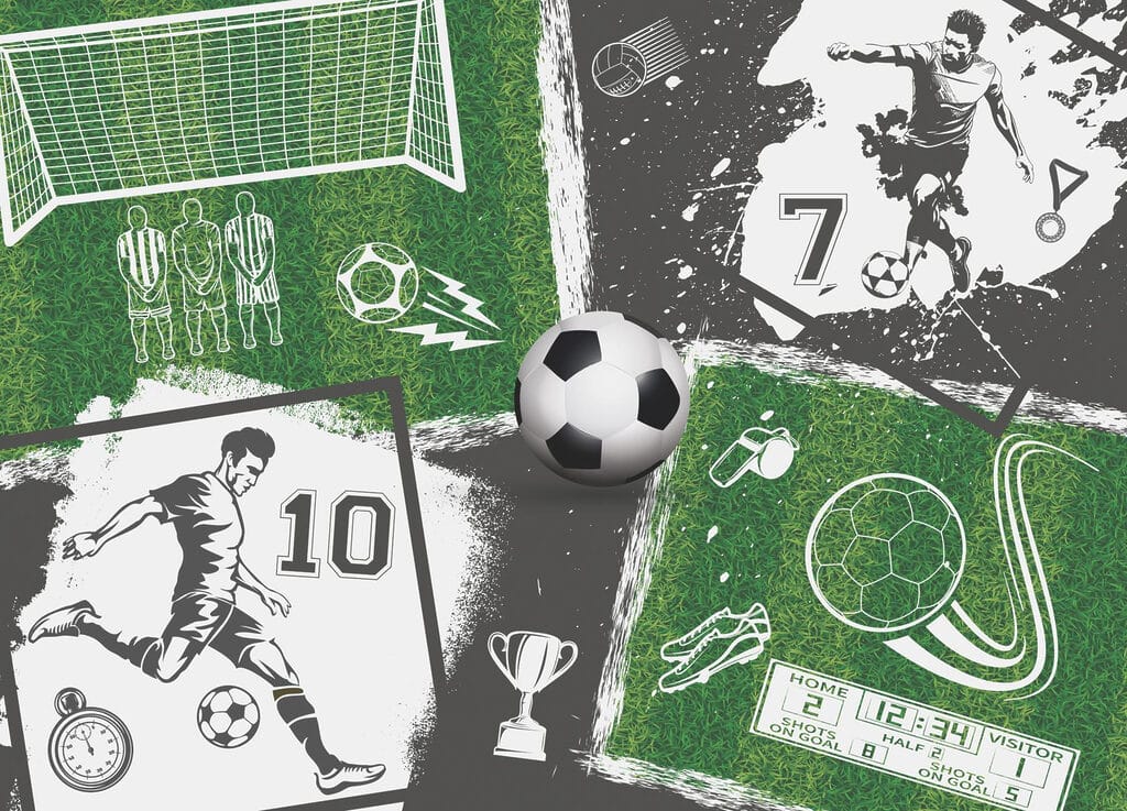 Ação de futebol no campo Ação de futebol no campo