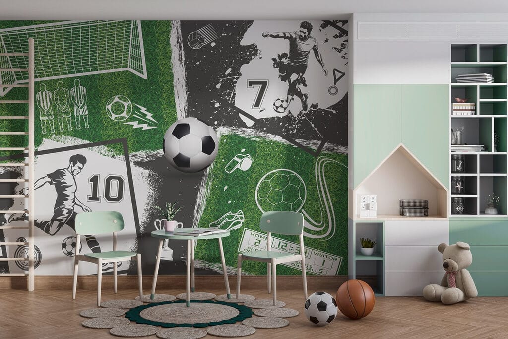 Soccer action on the field Soccer action on the field