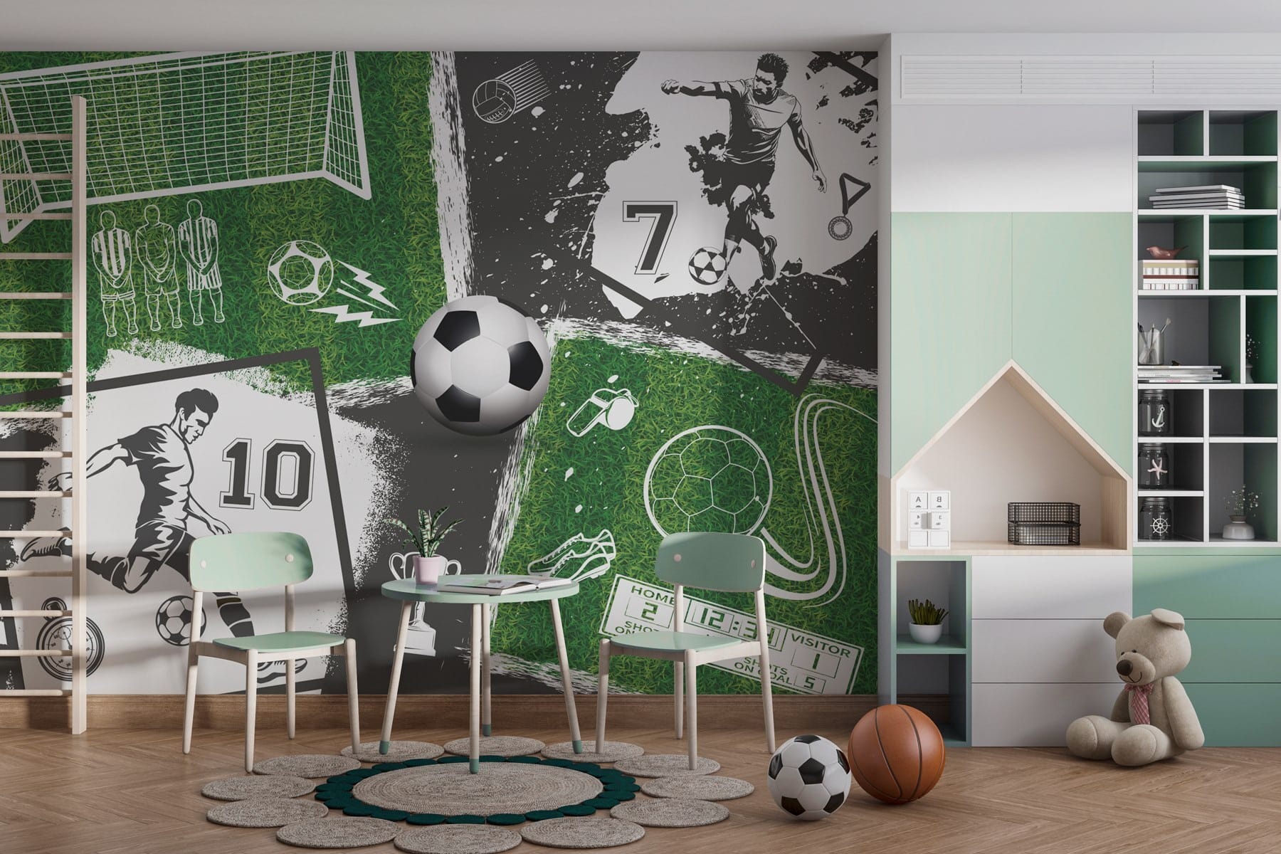 Soccer action on the field Soccer action on the field