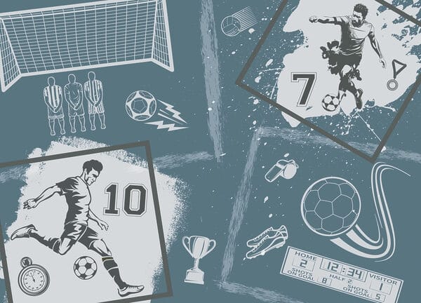 Colagem de várias imagens de desporto Colagem de várias imagens de desporto