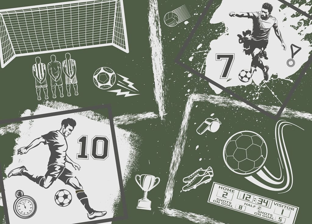 Colagem de várias imagens de desporto Colagem de várias imagens de desporto