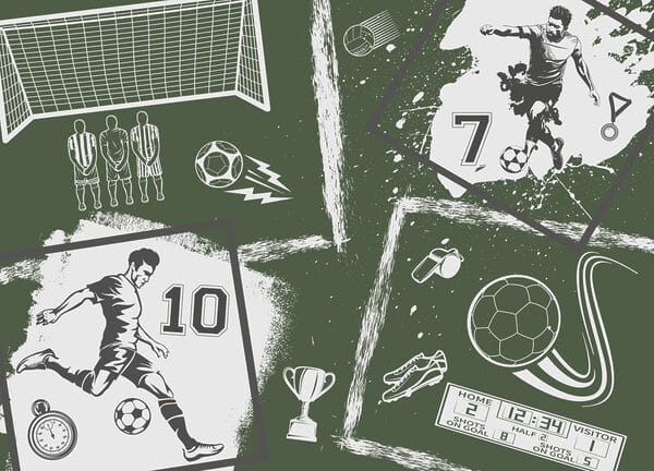 Colagem de várias imagens de desporto Colagem de várias imagens de desporto