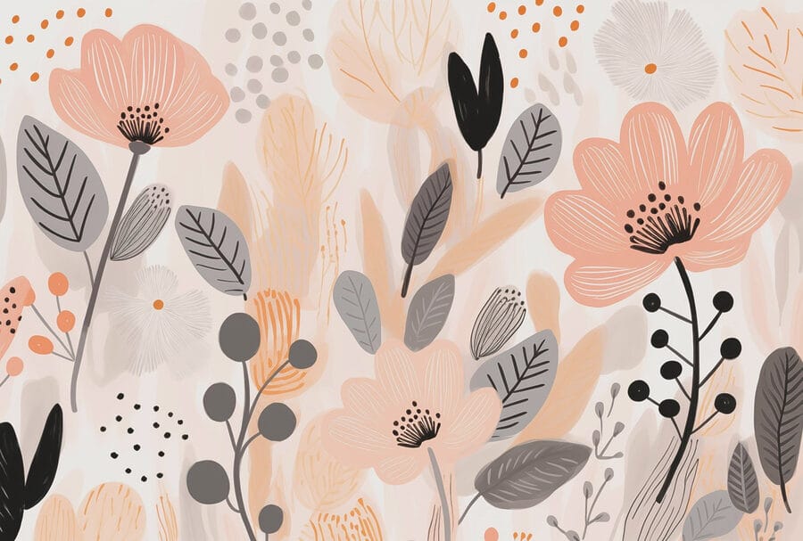 Flores delicadas em tons suaves.