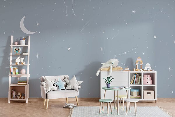 Lua e estrelas no céu Lua e estrelas no céu