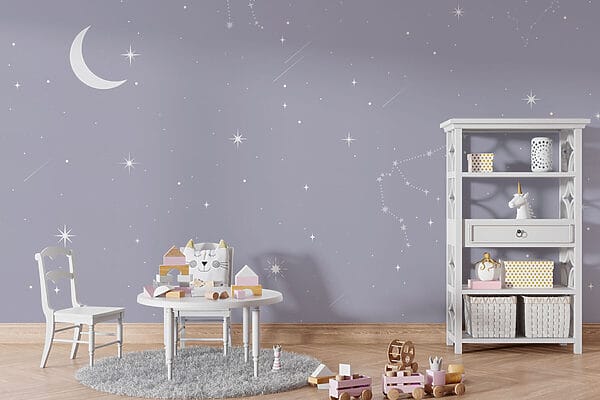 Lua e estrelas no céu Lua e estrelas no céu