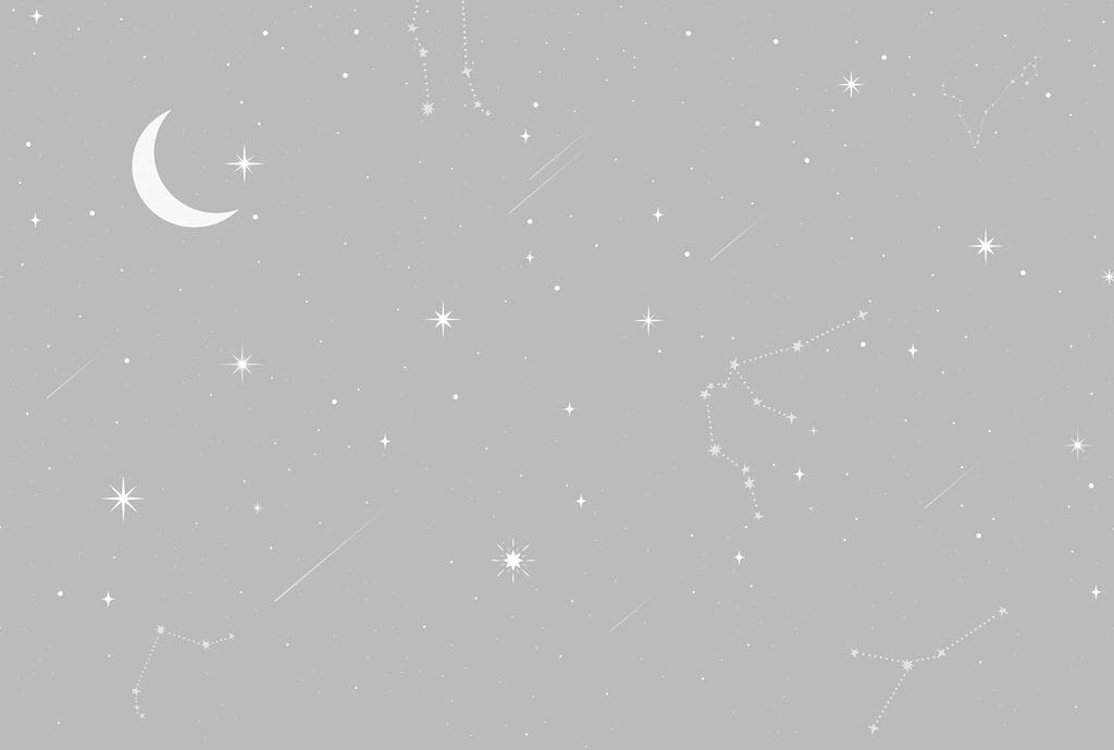 Céu cinzento com estrelas e lua Céu cinzento com estrelas e lua