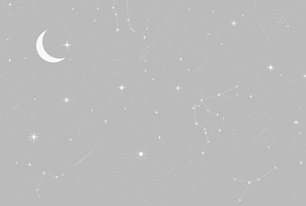 Céu cinzento com estrelas e lua Céu cinzento com estrelas e lua