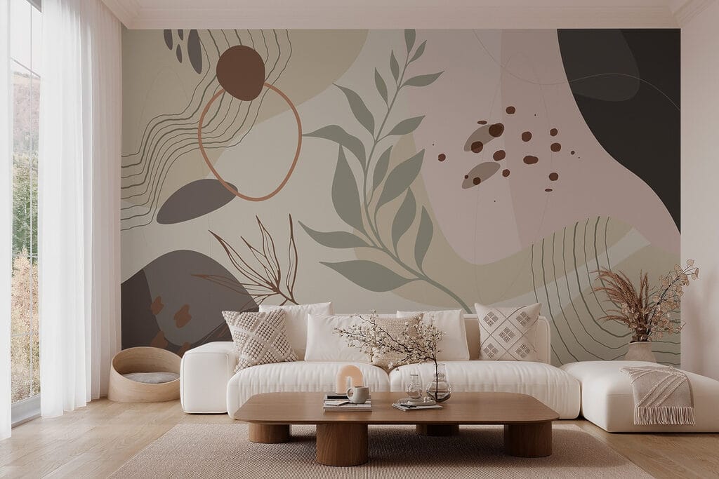 Soft tones and organic shapes blend beautifully