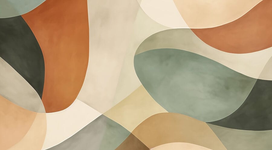 Composição abstrata em cores suaves