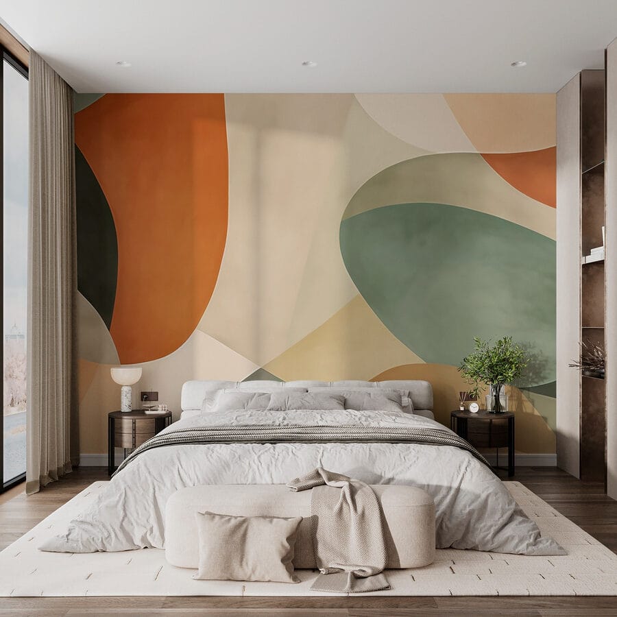 Composição abstrata em cores suaves