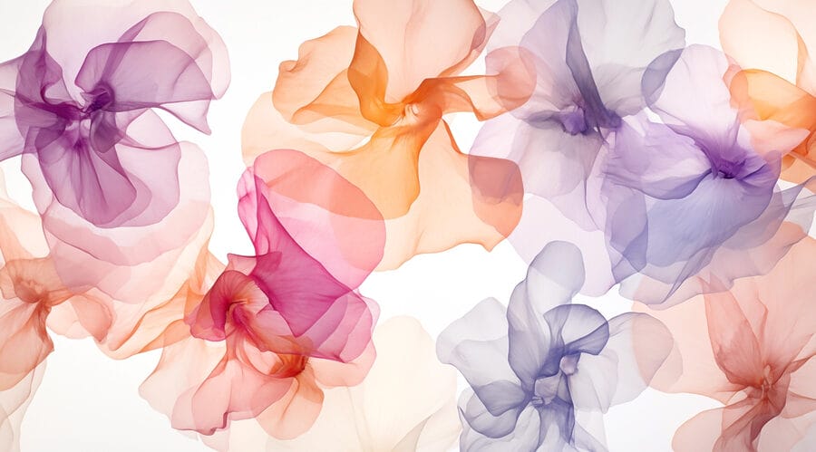 Grupo de flores de cores diferentes