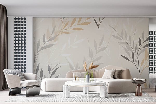 Padrão de folhas sobre um fundo branco Padrão de folhas sobre um fundo branco