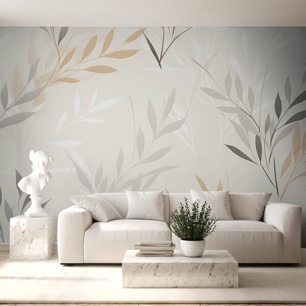 Padrão de folhas sobre um fundo branco Padrão de folhas sobre um fundo branco