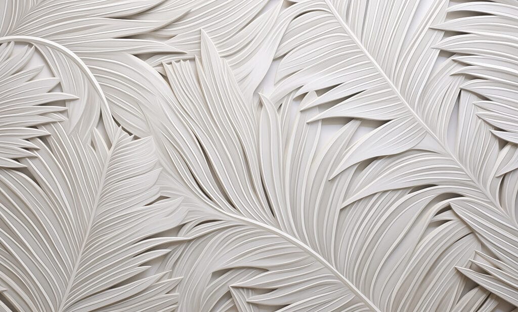 Papel branco recortado de folhas Papel branco recortado de folhas