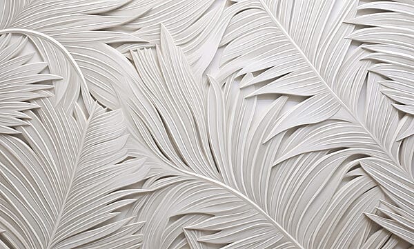 Papel branco recortado de folhas Papel branco recortado de folhas